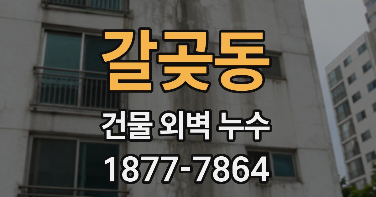 갈곶동 건물 외벽 누수
