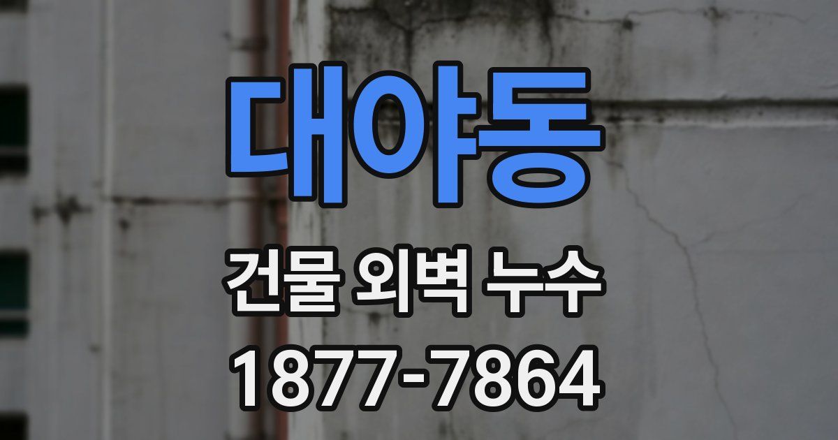 대야동 건물 외벽 누수