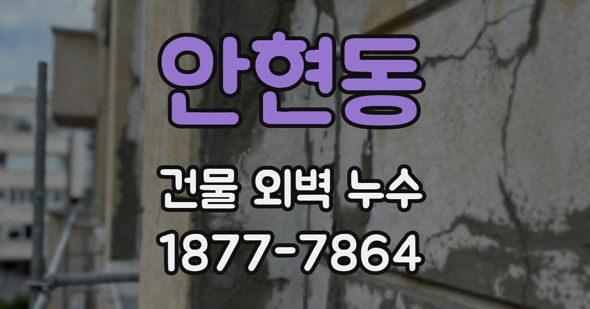 안현동 건물 외벽 누수