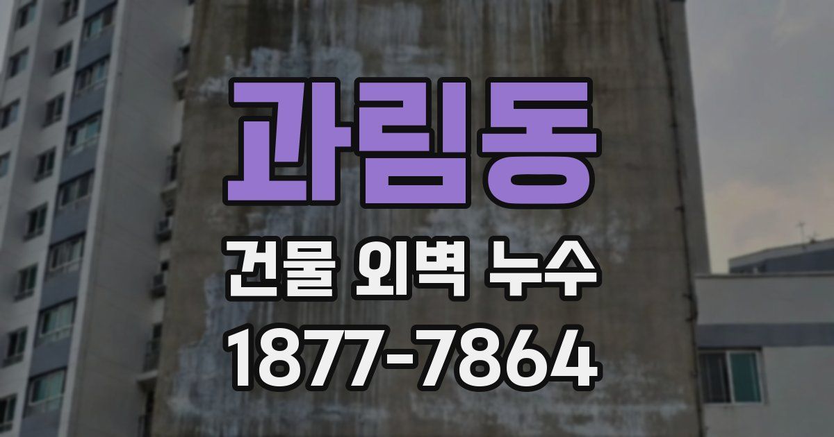 과림동 건물 외벽 누수