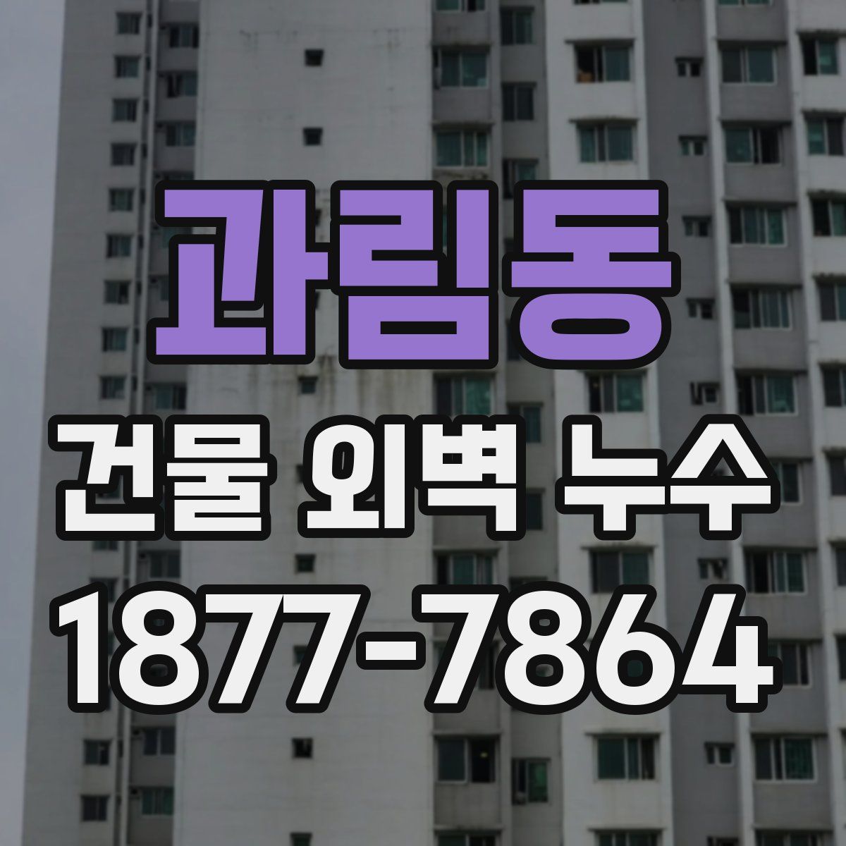 과림동 건물 외벽 누수