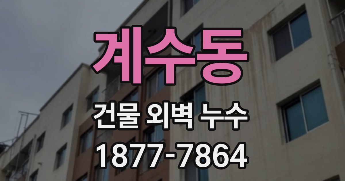 계수동 건물 외벽 누수