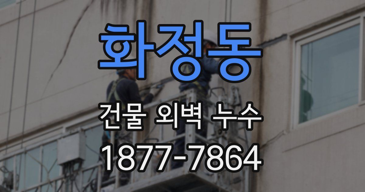 화정동 건물 외벽 누수