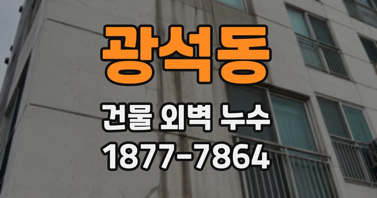 광석동 건물 외벽 누수