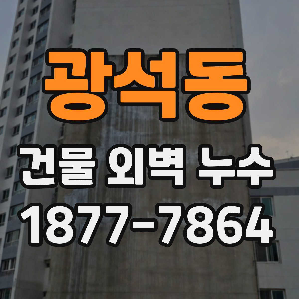 광석동 건물 외벽 누수
