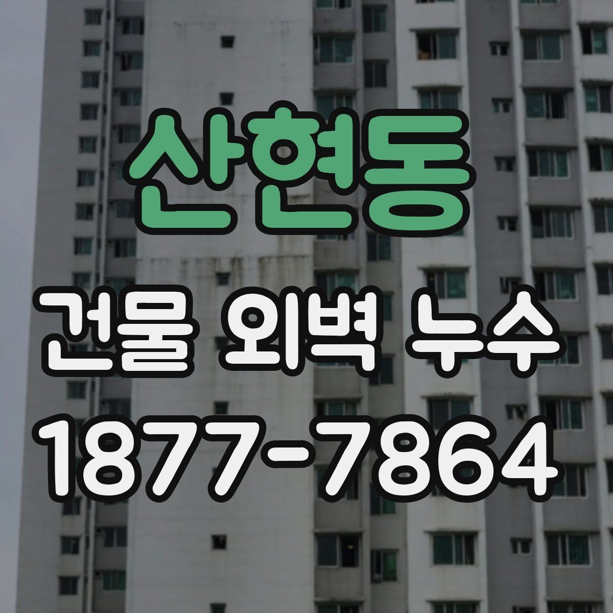 산현동 건물 외벽 누수 해결 전에 알아둘 점