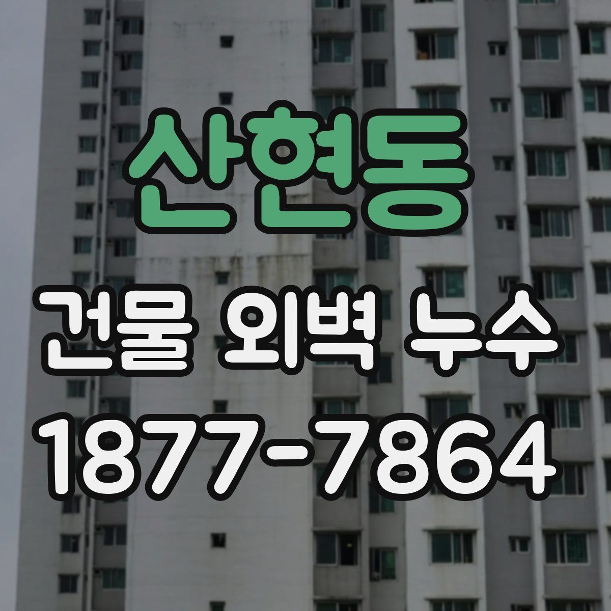 산현동 건물 외벽 누수
