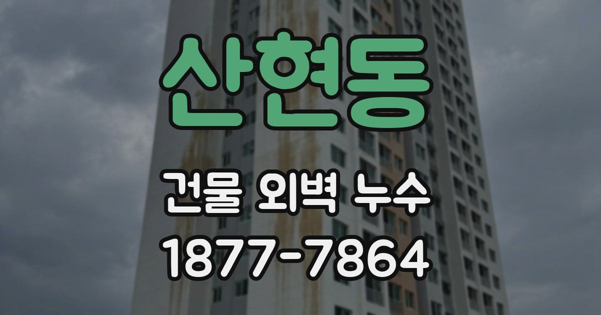산현동 건물 외벽 누수