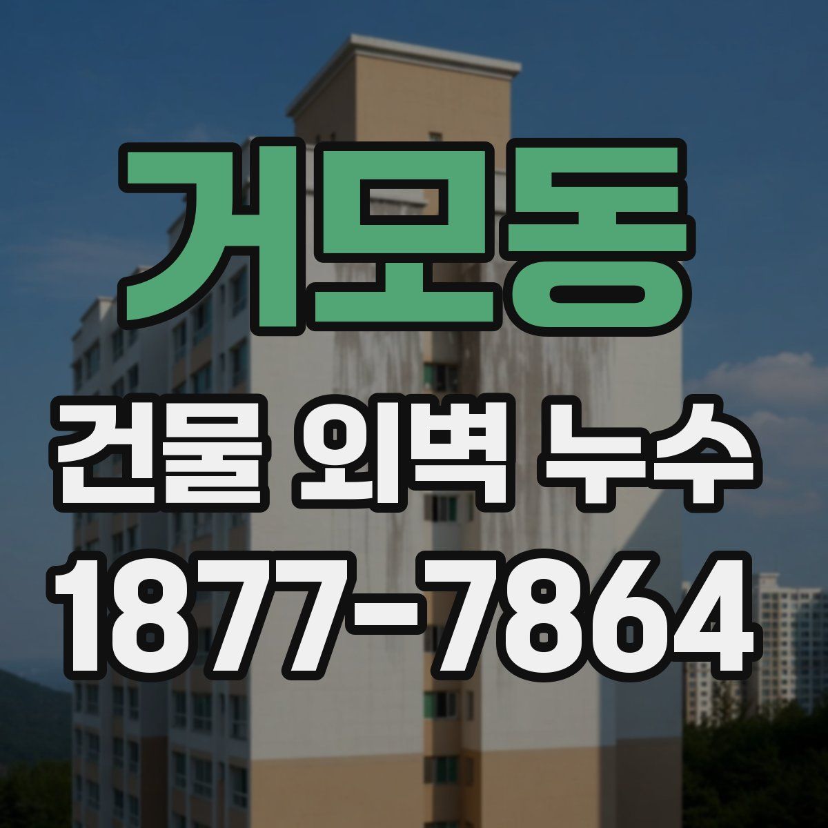 거모동 건물 외벽 누수