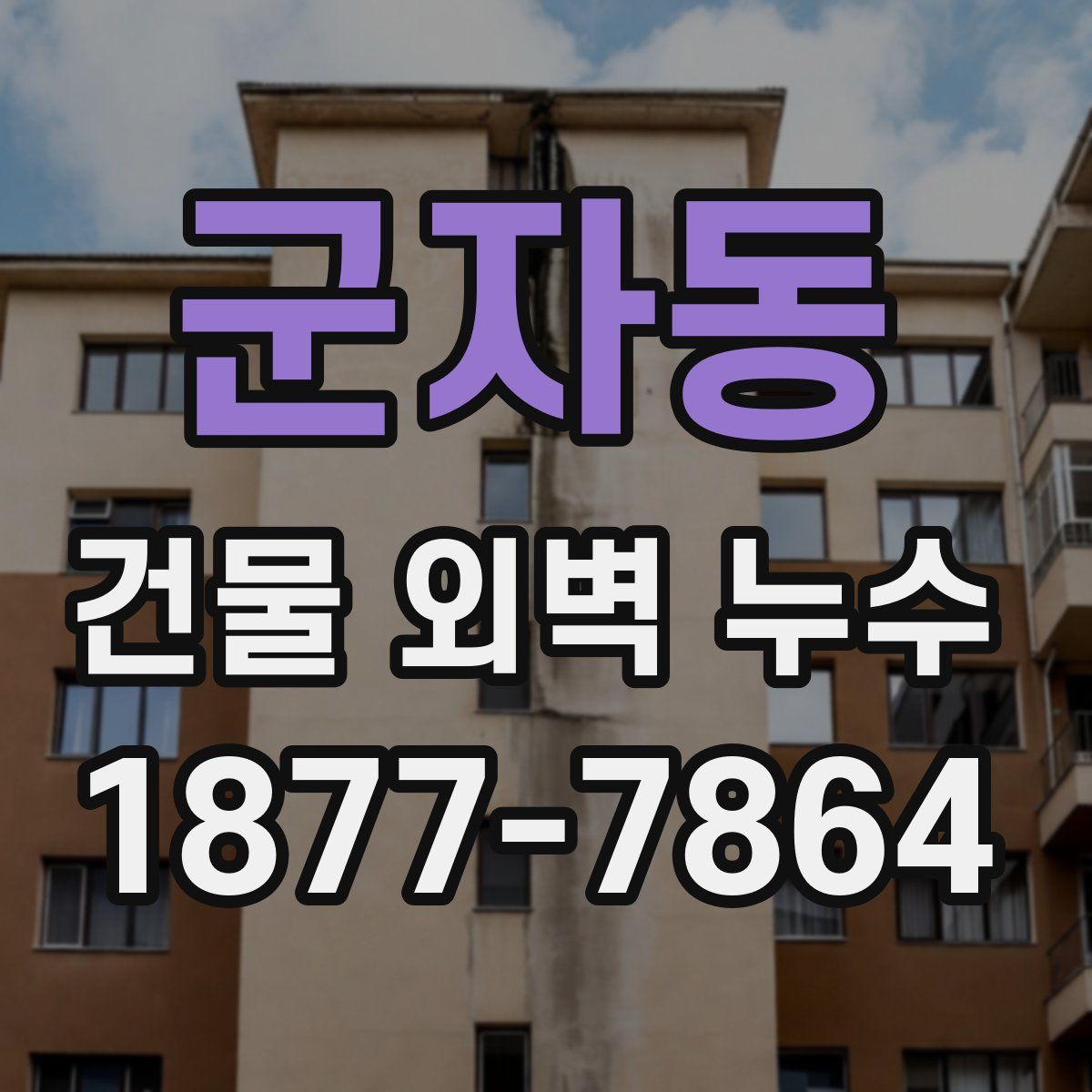 군자동 건물 외벽 누수