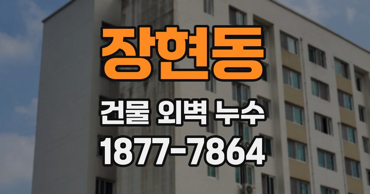장현동 건물 외벽 누수