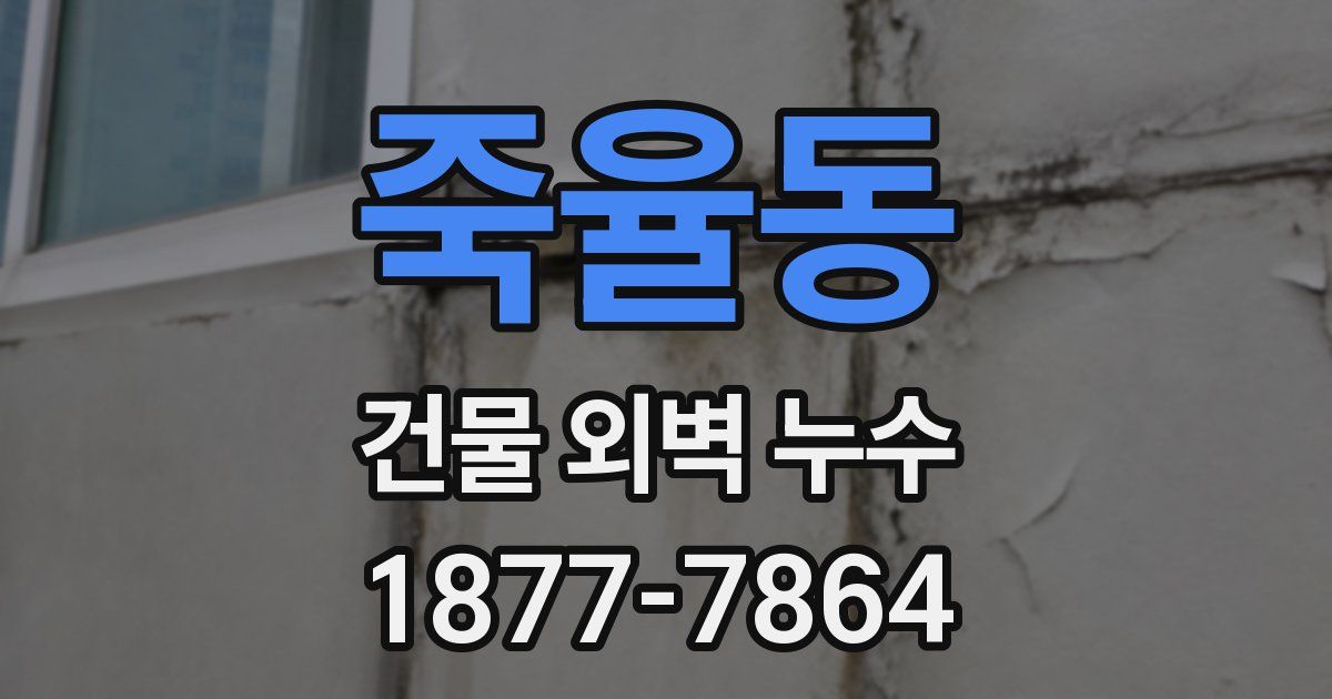 죽율동 건물 외벽 누수