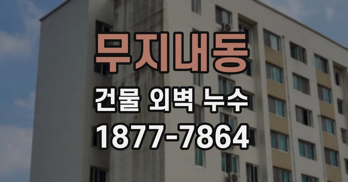무지내동 건물 외벽 누수