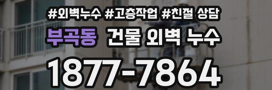 부곡동 건물 외벽 누수