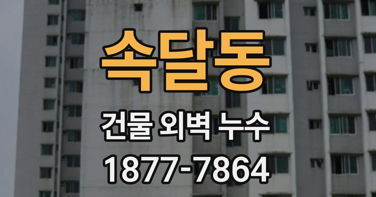 속달동 건물 외벽 누수