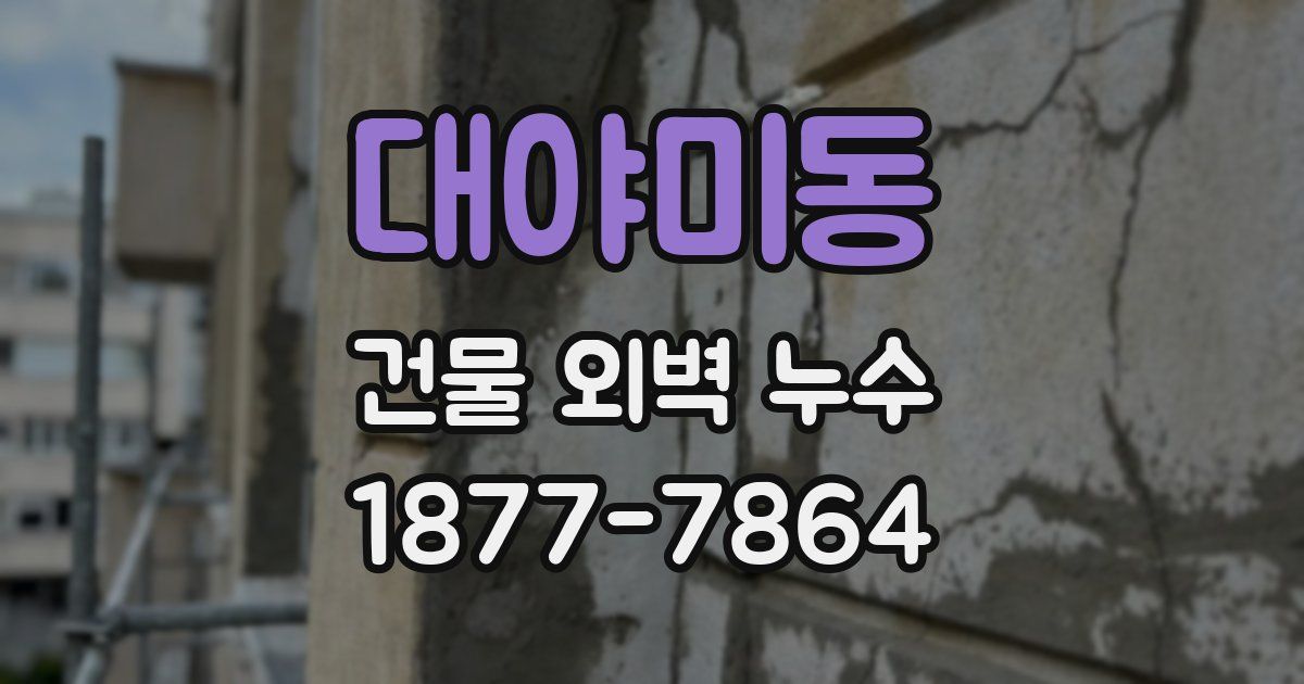 대야미동 건물 외벽 누수