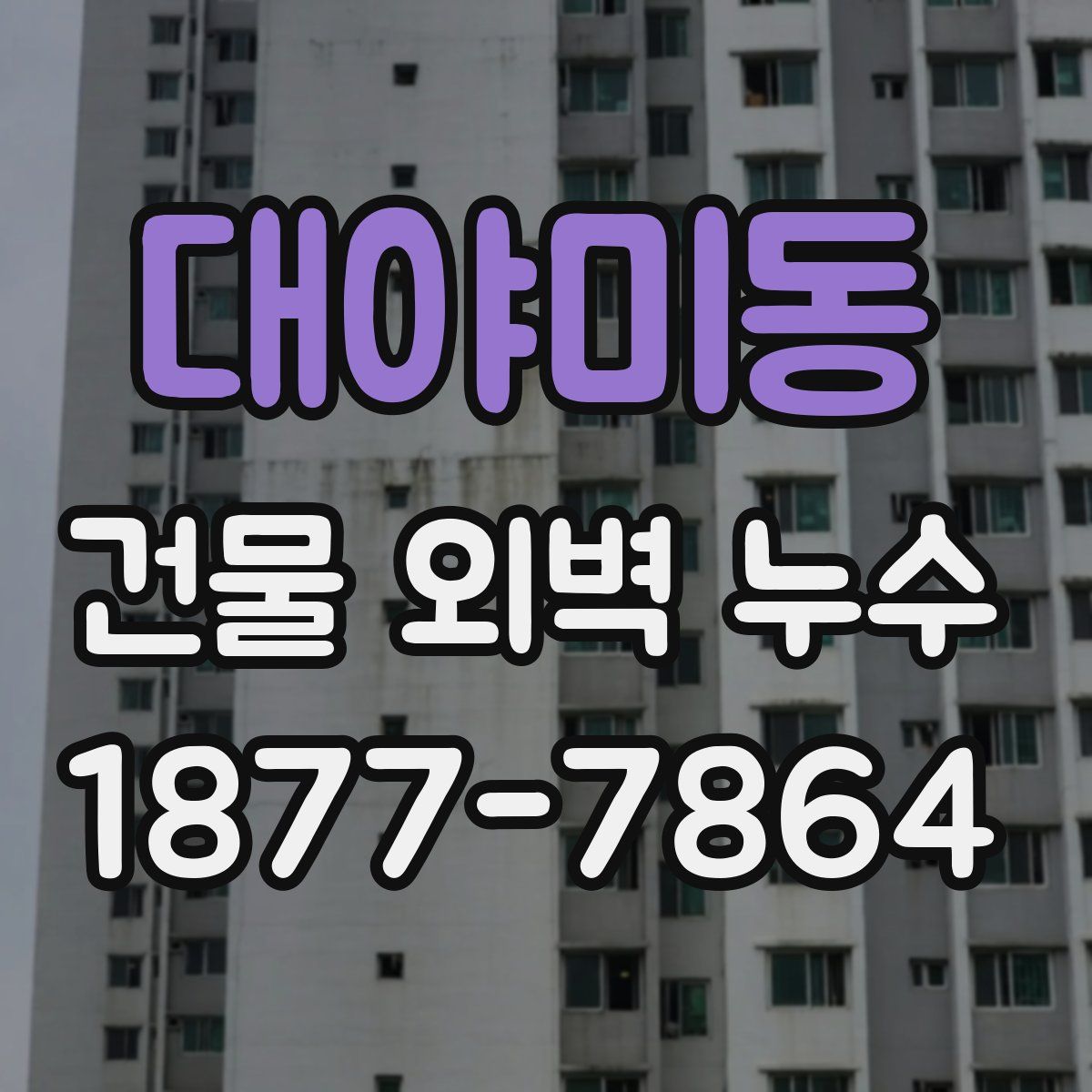 대야미동 건물 외벽 누수