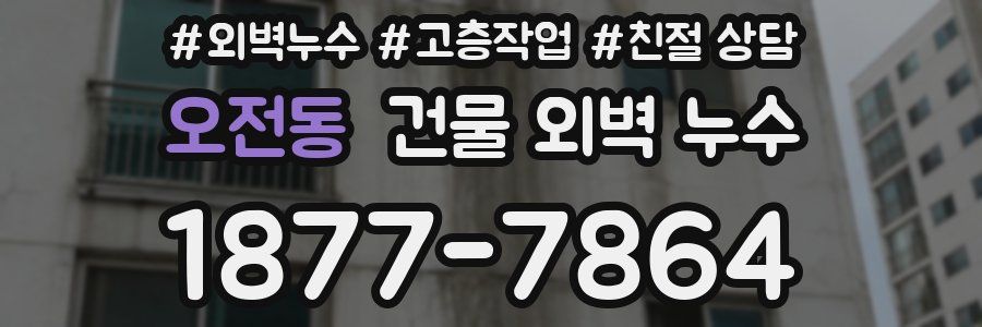 오전동 건물 외벽 누수