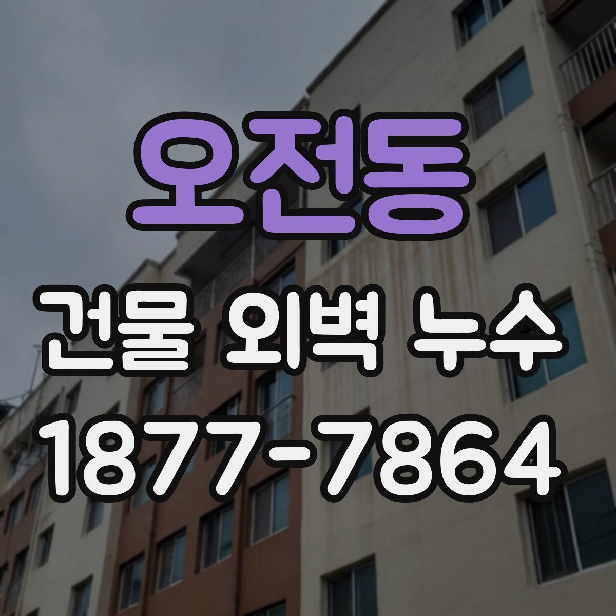 오전동 건물 외벽 누수