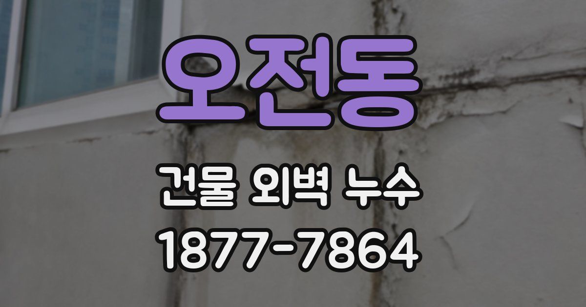 오전동 건물 외벽 누수