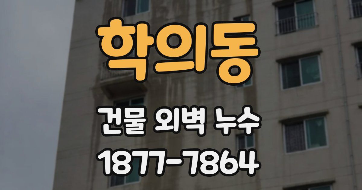 학의동 건물 외벽 누수