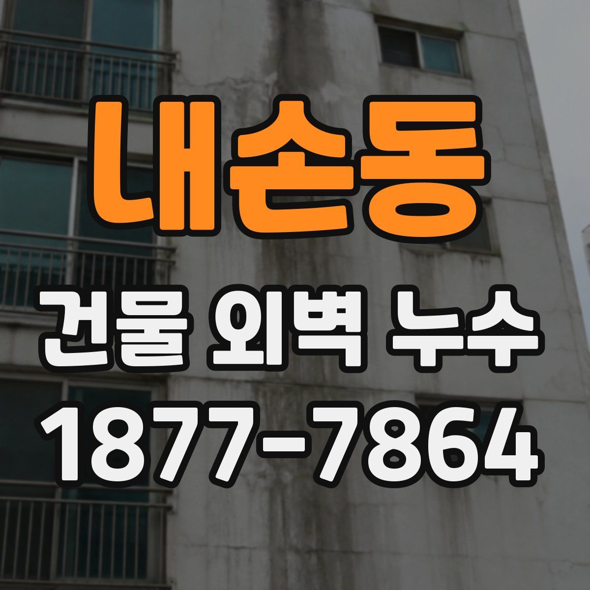 내손동 건물 외벽 누수