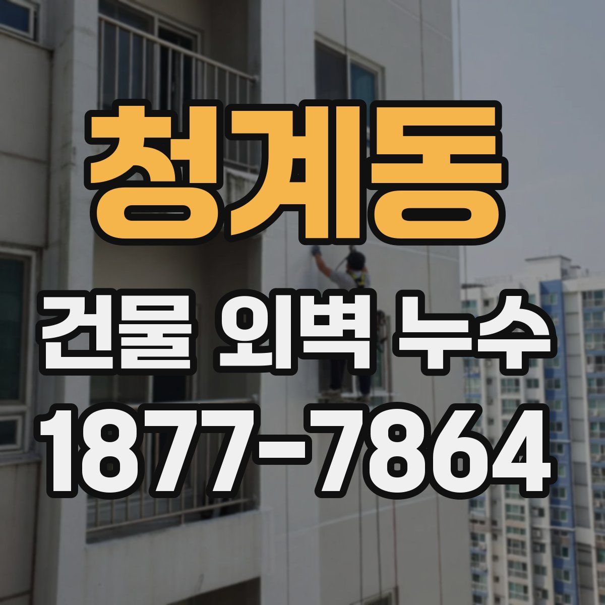 청계동 건물 외벽 누수
