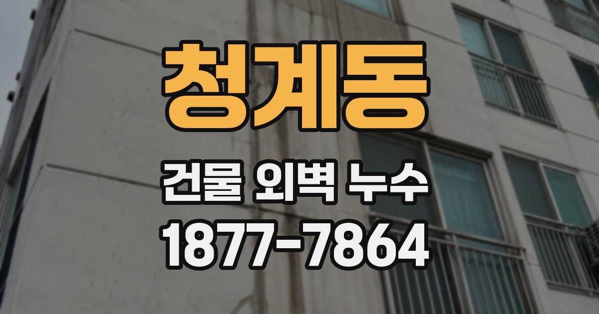 청계동 건물 외벽 누수