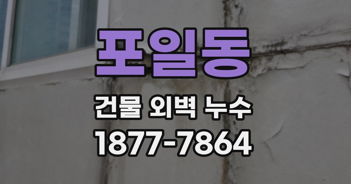 포일동 건물 외벽 누수