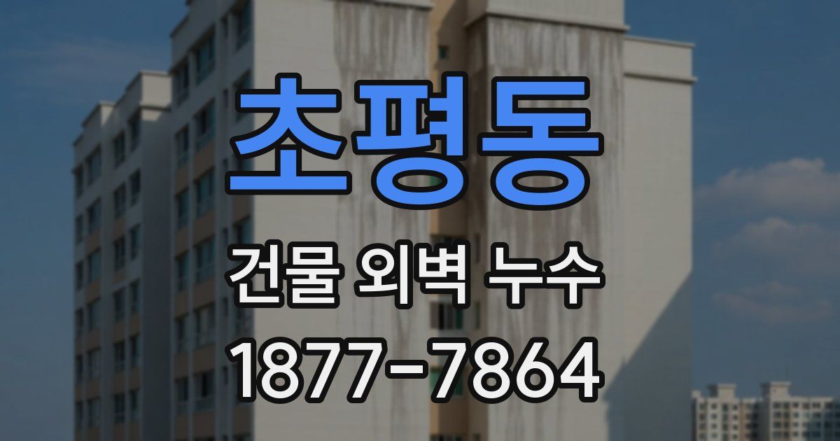 초평동 건물 외벽 누수