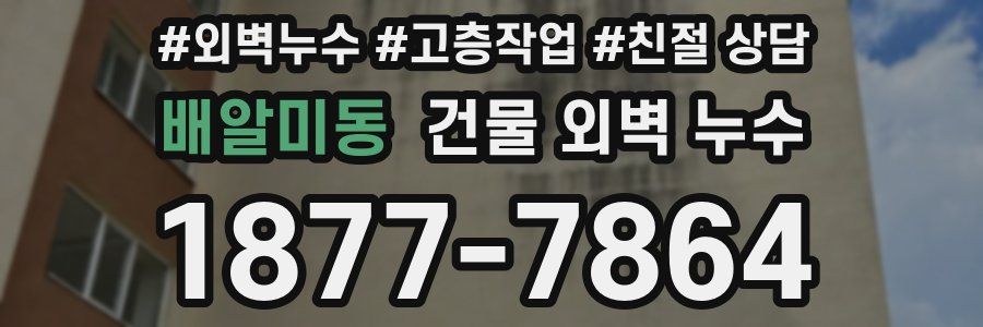 배알미동 건물 외벽 누수