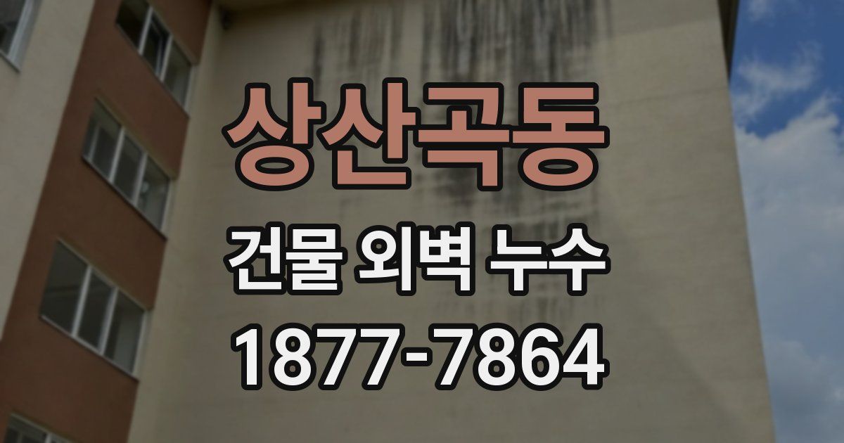 상산곡동 건물 외벽 누수