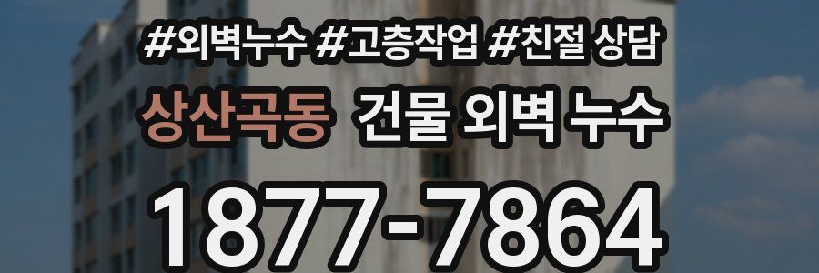 상산곡동 건물 외벽 누수
