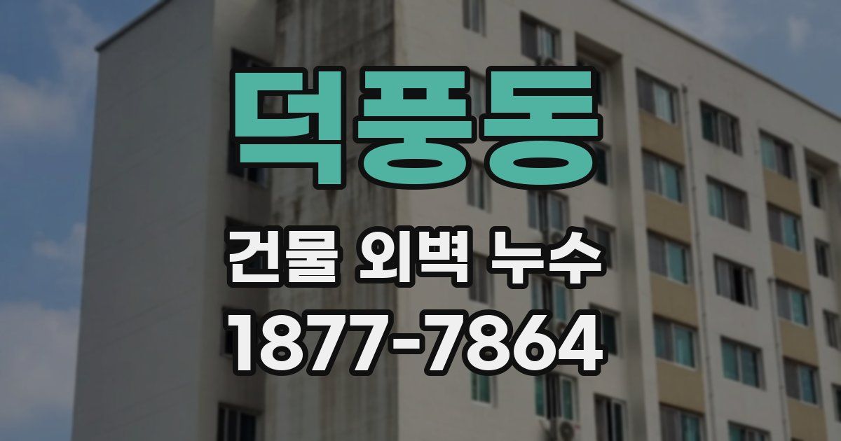 덕풍동 건물 외벽 누수