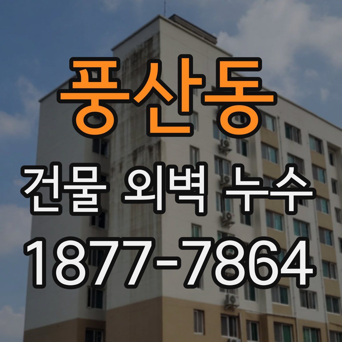 풍산동 건물 외벽 누수