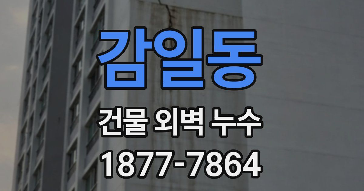 감일동 건물 외벽 누수