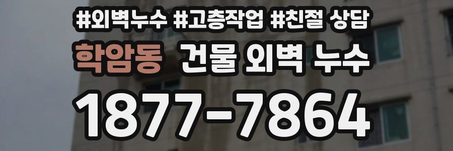 학암동 건물 외벽 누수