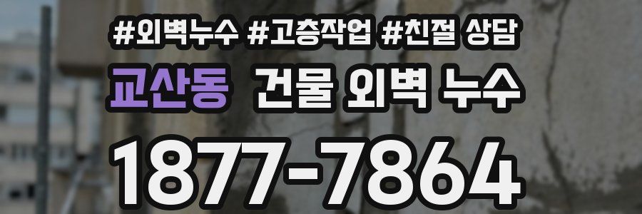 교산동 건물 외벽 누수
