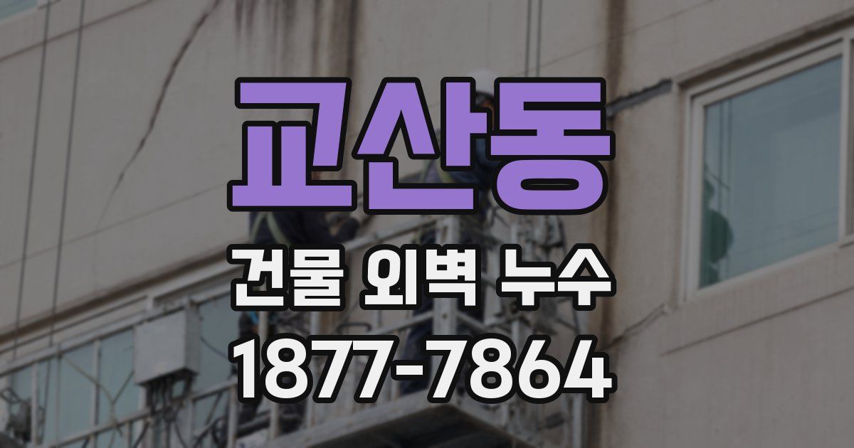 교산동 건물 외벽 누수
