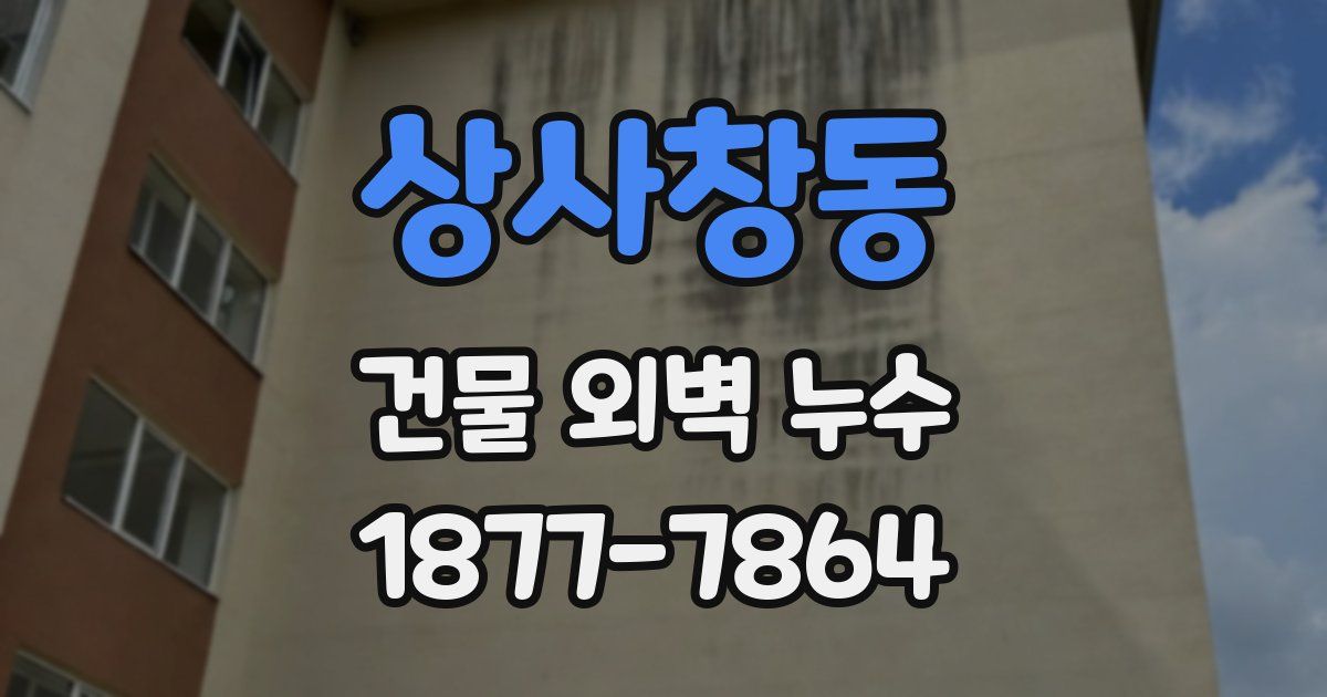 상사창동 건물 외벽 누수