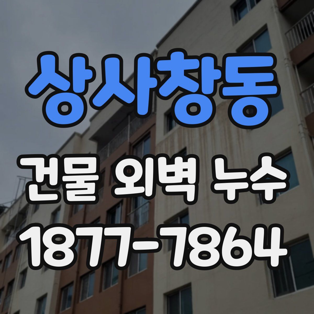 상사창동 건물 외벽 누수