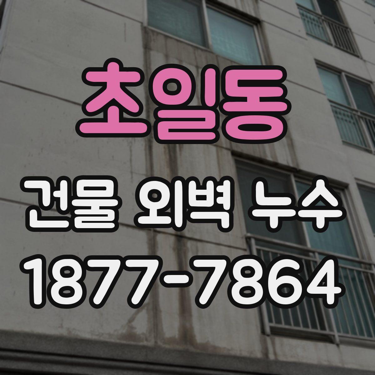 초일동 건물 외벽 누수