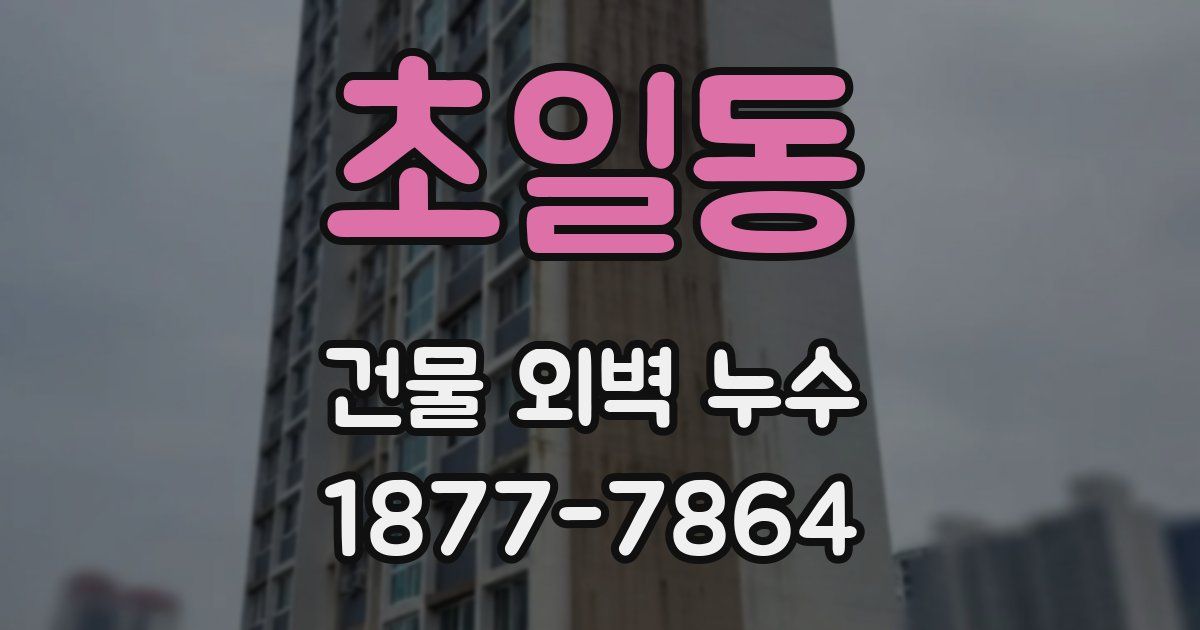 초일동 건물 외벽 누수
