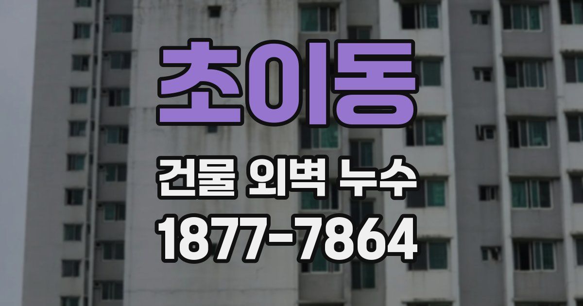 초이동 건물 외벽 누수