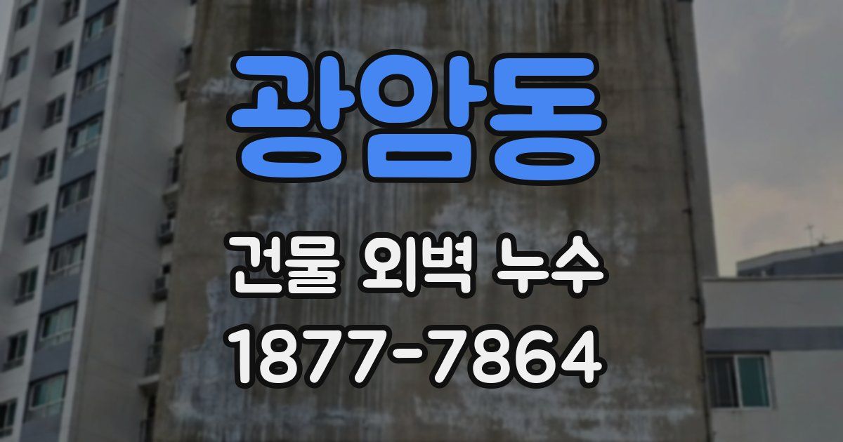 광암동 건물 외벽 누수
