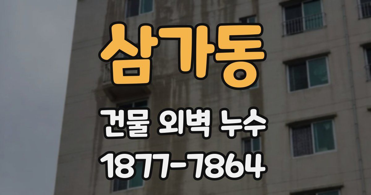 삼가동 건물 외벽 누수