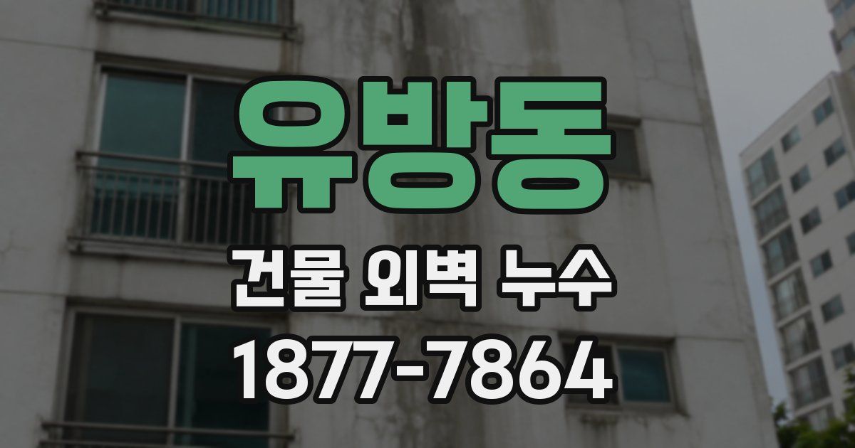 유방동 건물 외벽 누수
