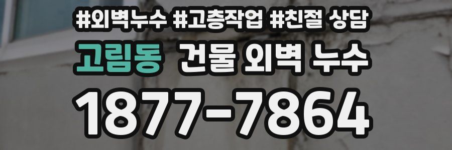고림동 건물 외벽 누수