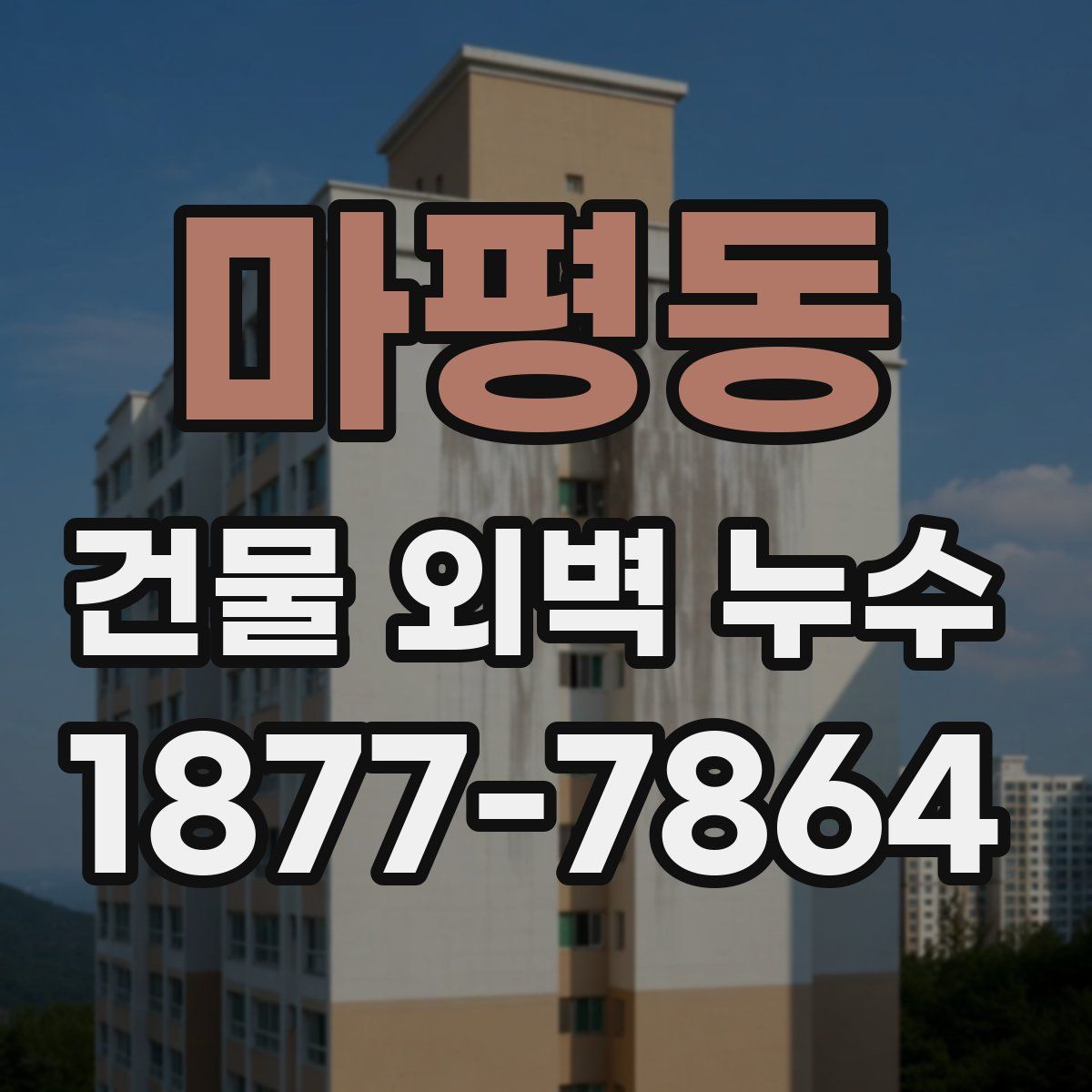마평동 건물 외벽 누수