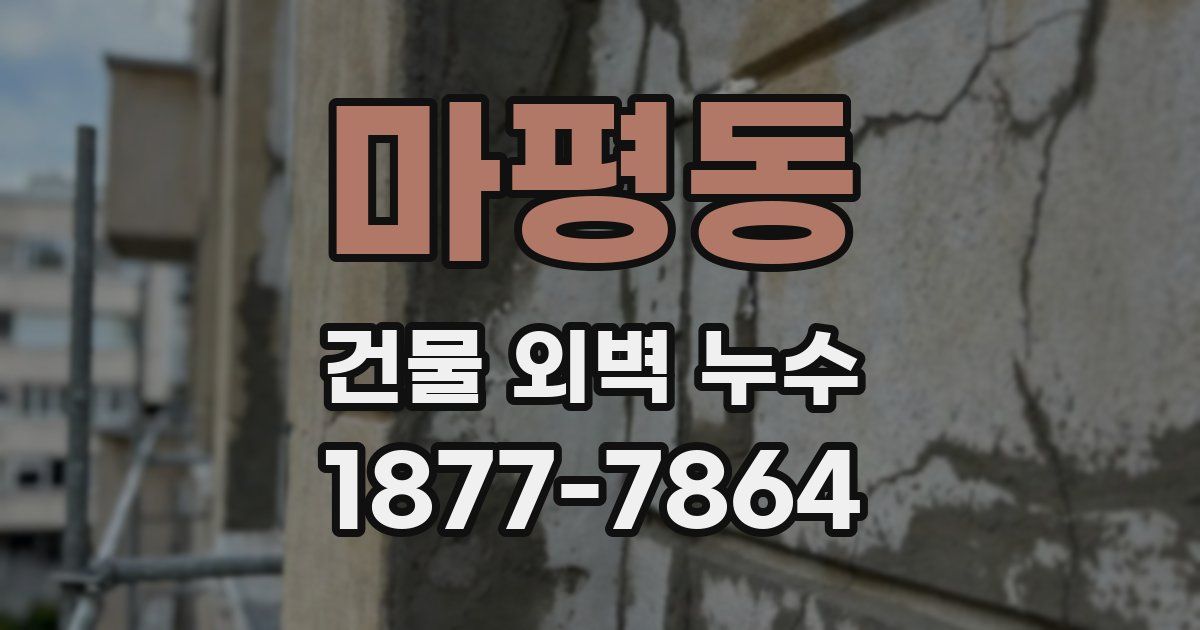 마평동 건물 외벽 누수